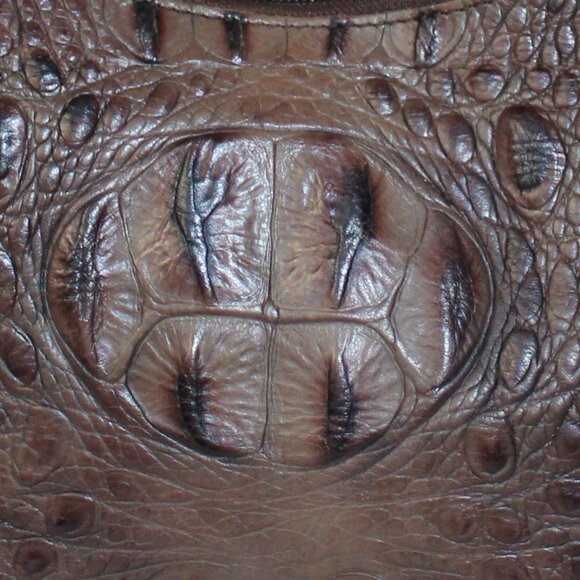 Brahmin Crocodile Cashew Melbourne Leather Shoulder Bag - Picture 10 of 11